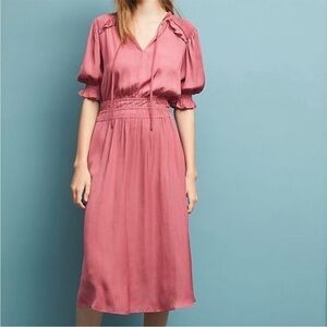 Current Air Los Angeles Cape May Midi Dress Pink M